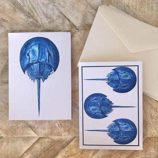 Blue & White - Horseshoe Crab Boxed Note Cards