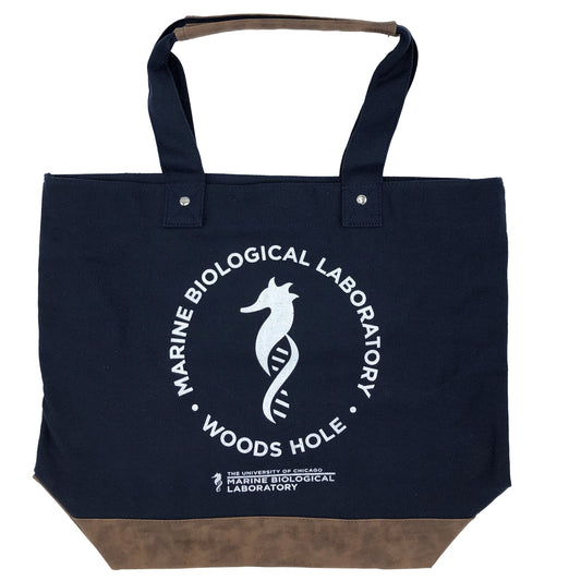 Canvas Resort Tote with Seahorse Logo