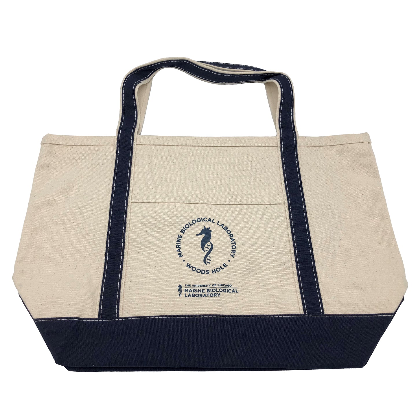 Canvas Boat Tote with Seahorse Logo