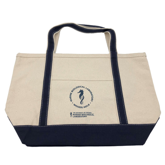 Canvas Boat Tote with Seahorse Logo