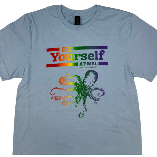 "Be Yourself" Little Octopus Rainbow Tee Unisex