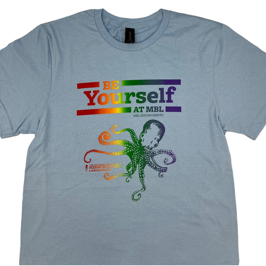 "Be Yourself" Little Octopus Rainbow Tee Women's fit