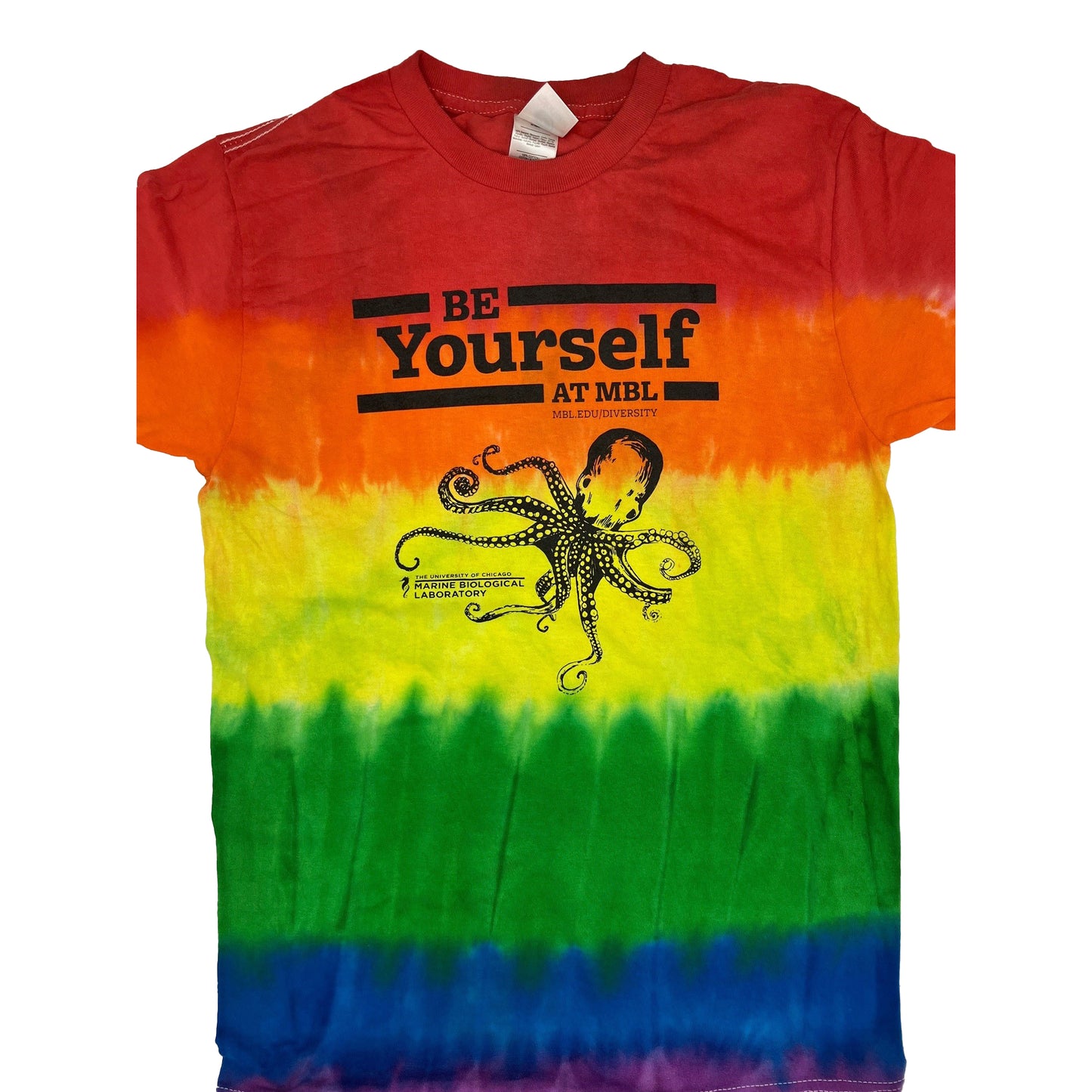 "Be Yourself" Pride Rainbow Tie Dye Little Octopus Tee