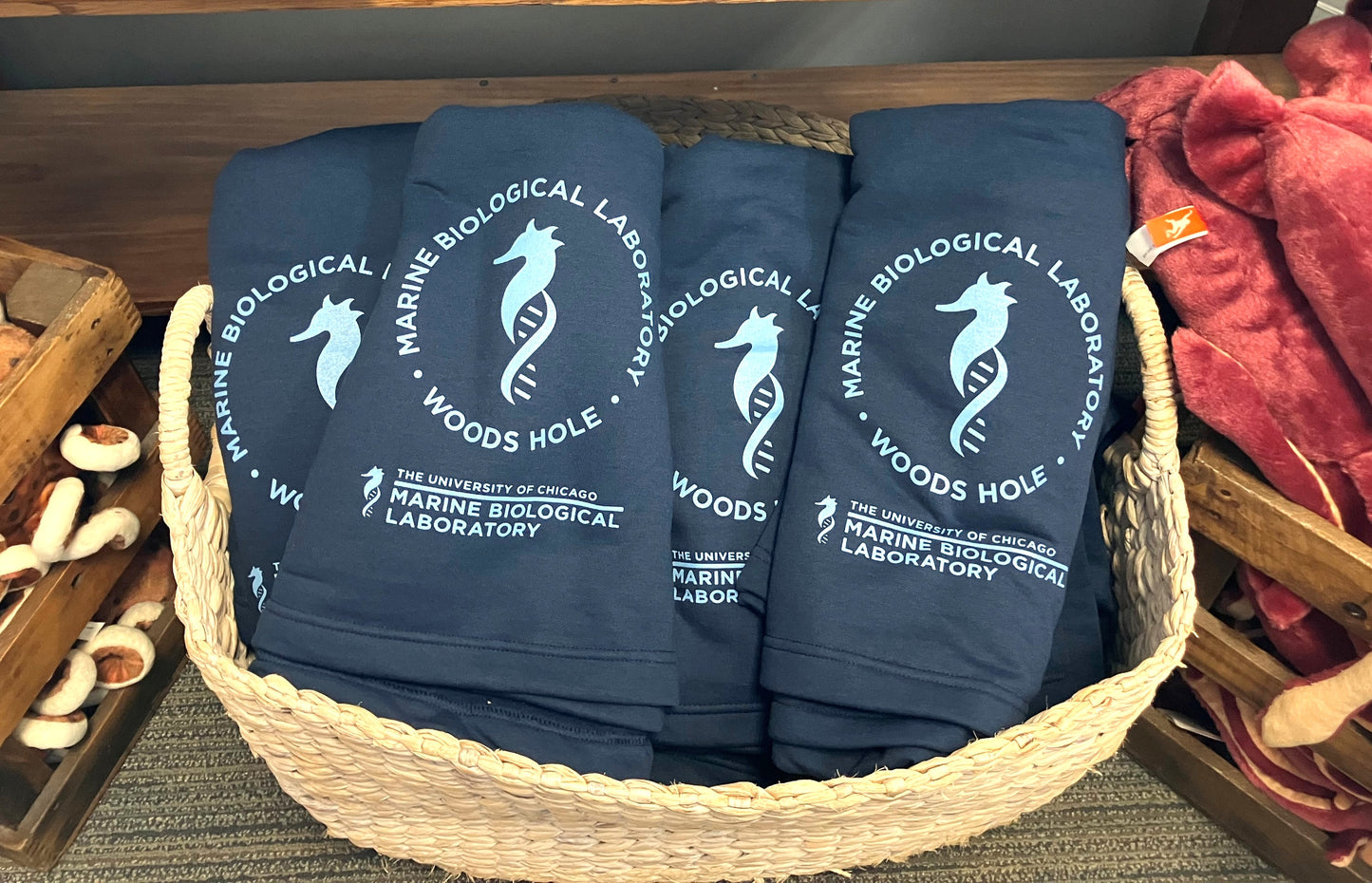 MBL Seahorse Logo Sweatshirt Blanket