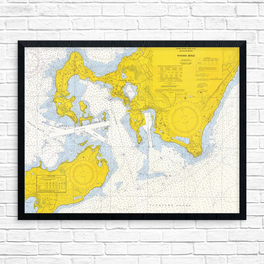 11" X 14 Woods Hole Passage Nautical Chart Print