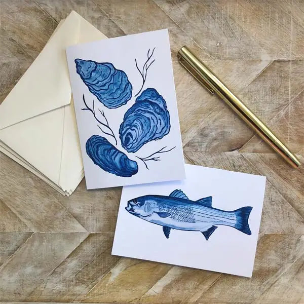 Blue & White - Horseshoe Crab Boxed Note Cards