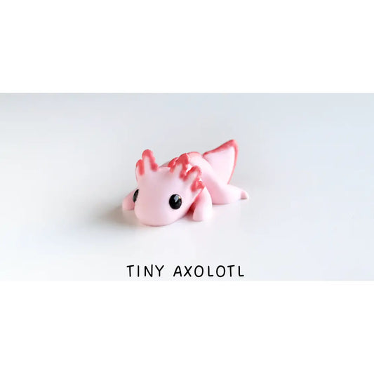 Tiny Baby Axolotl 3D Printed Toy, Articulated Fidget Toy