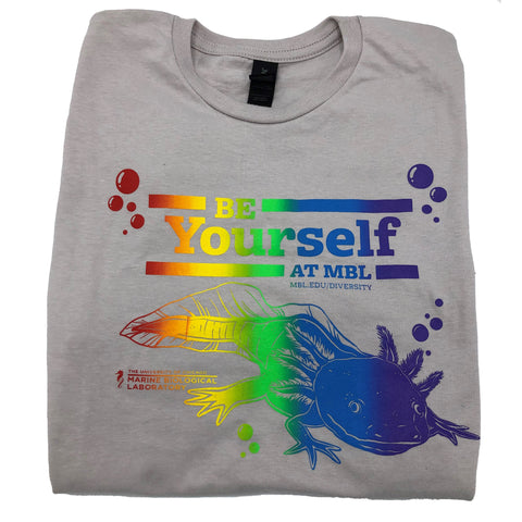 Be Yourself Tee Axolotl Rainbow Unisex