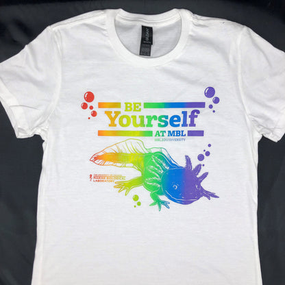 Be Yourself Tee Axolotl Rainbow Women's Fit