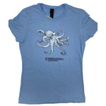 Women's Fit Octopus Tee Light Blue